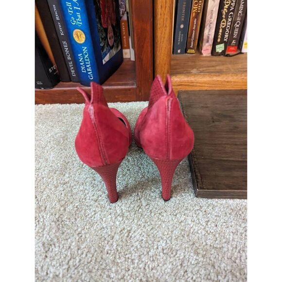 Rebecca Minkoff red suede stilleto excellent condition sz 8 - Picture 3 of 5